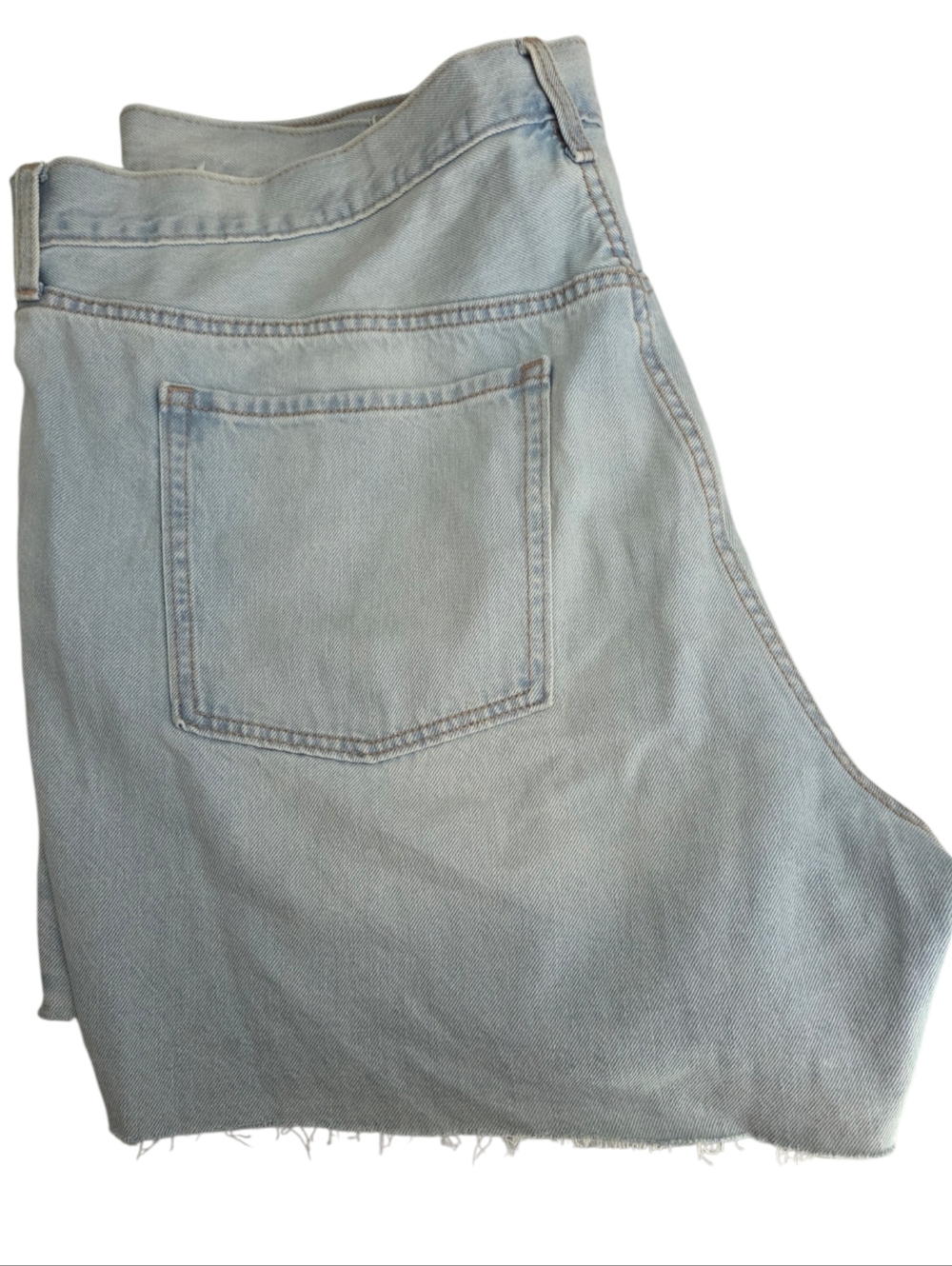 NWOT Old Navy Slouchy Straight Cutoff Shorts Light Wash Size 24 Plus - Picture 2 of 4